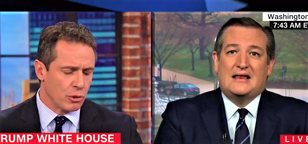 'That's not true': CNN's Chris Cuomo makes Ted Cruz squirm with live fact check on gun violence