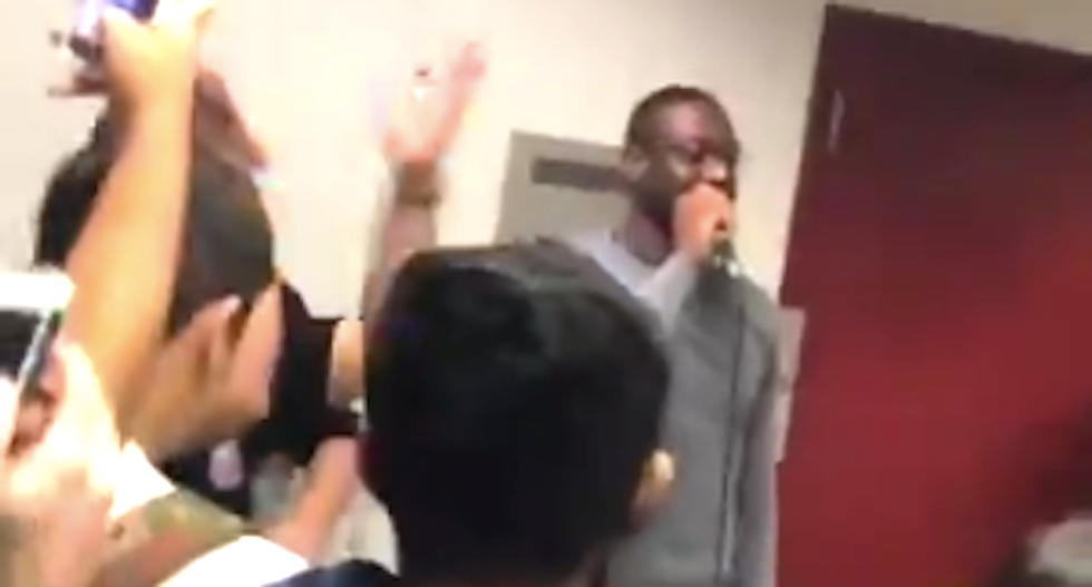 WATCH: NBA star Dwyane Wade upstages Betsy DeVos in visit with Parkland student survivors