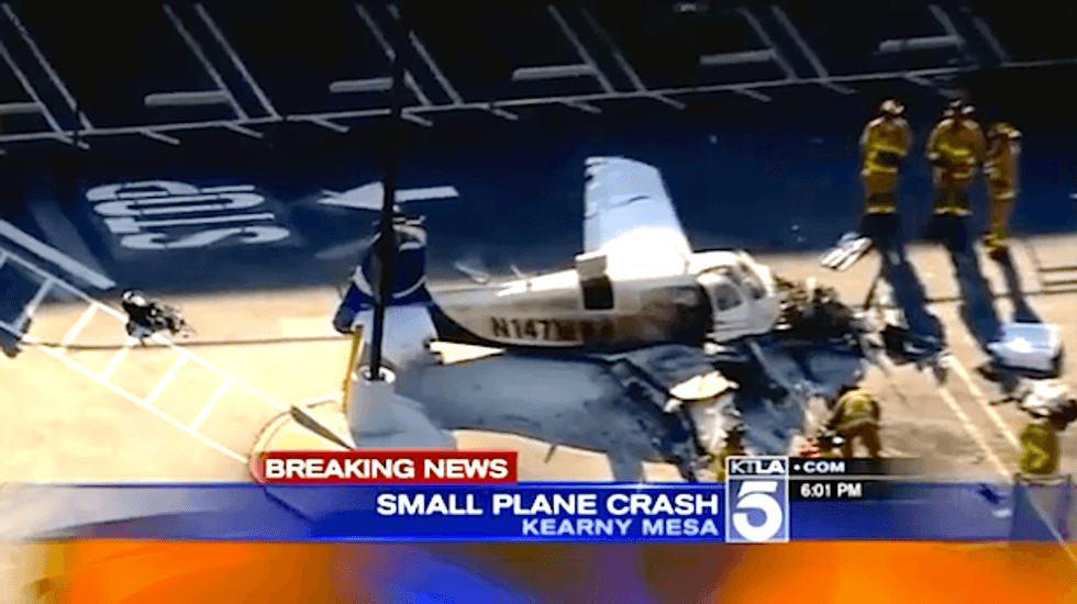 Woman killed when small plane crashes into Costco parking lot in San Diego