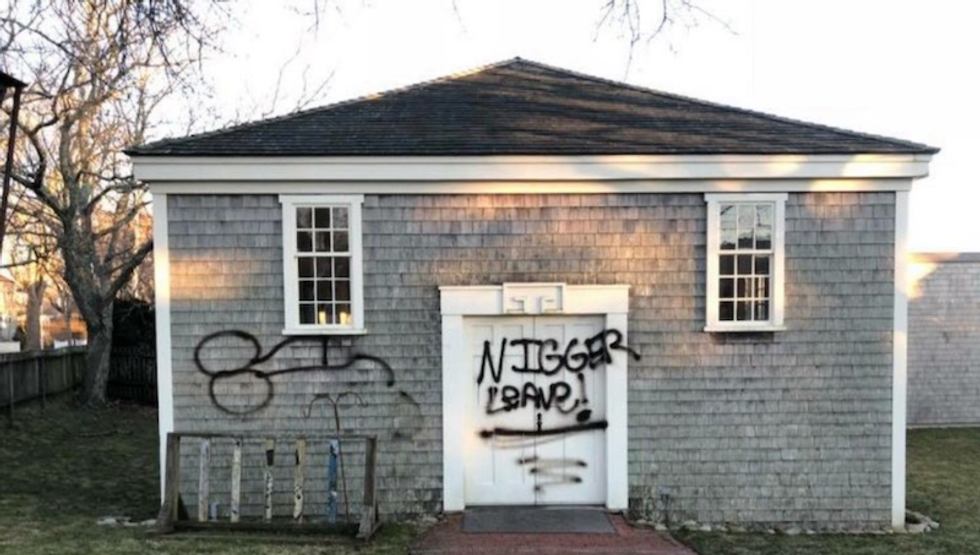 'N****r leave:' racist defaces centuries old African meeting house in Massachusetts