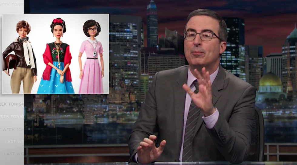 Watch: John Oliver captures truly cringey Women's Day happenings