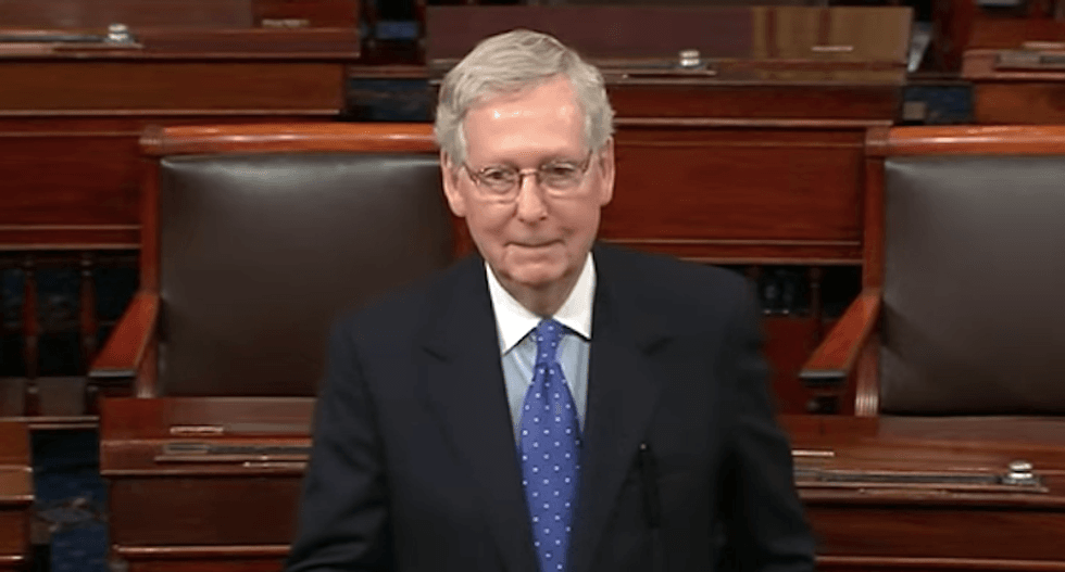 McConnell backs Senate Intel chief in closed-door meeting as Republicans publicly fume over Trump Jr subpoena