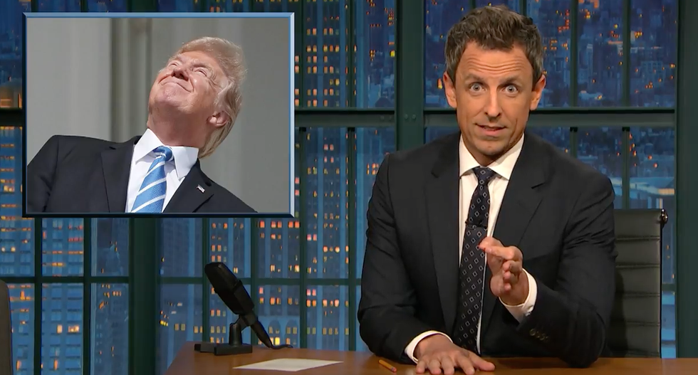 'A thug and a wannabe dictator': Seth Meyers destroys 'petulant man-child-in-chief' Trump over LaVar Ball tweets