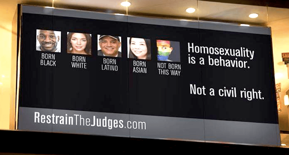 Conservatives insist billboards against same-sex marriage have nothing to do with 'the gay community'