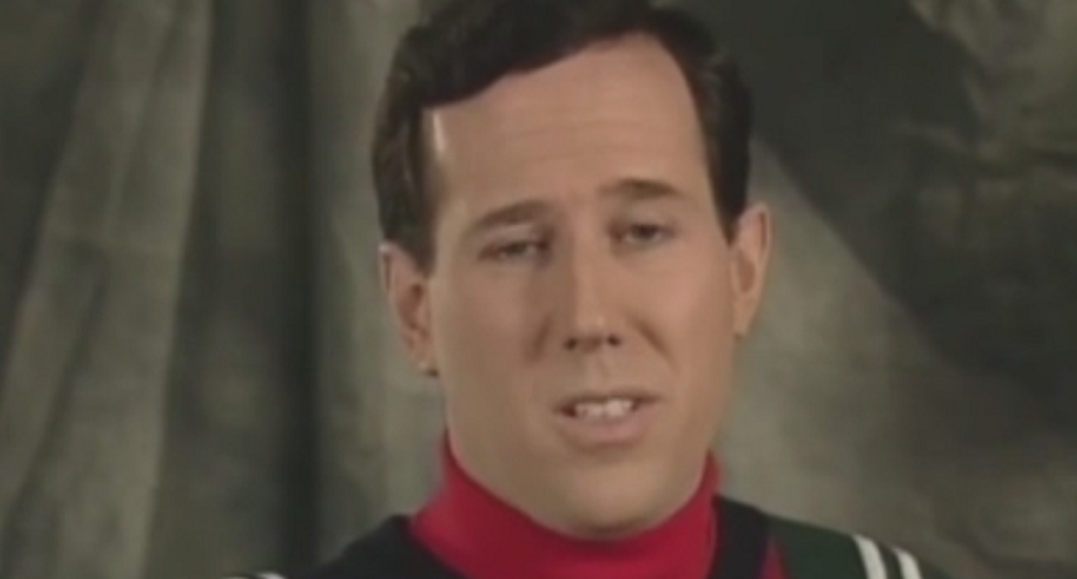 CNN's Rick Santorum squirms as Erin Burnett confronts him with video calling for Clinton's impeachment