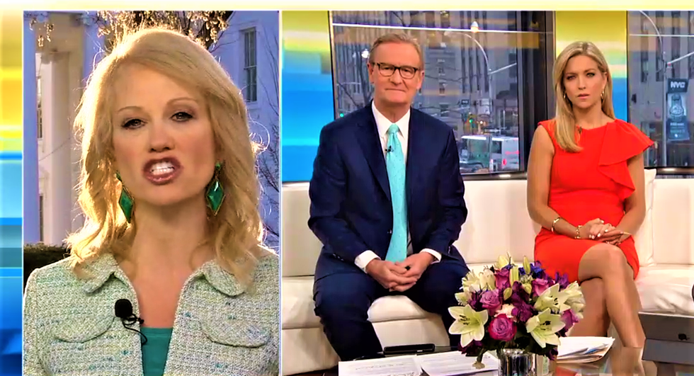 Kellyanne Conway snaps at 'Fox & Friends' hosts for mentioning massive turnover in Trump administration
