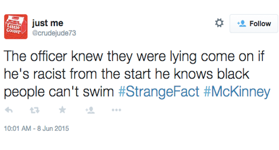 'Black people can't swim': Twitter racists react to disturbing McKinney police video