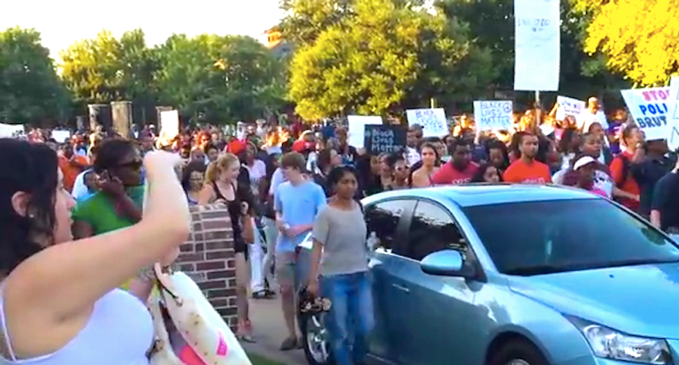 Hundreds march in McKinney to demand officer's firing over pool party freakout