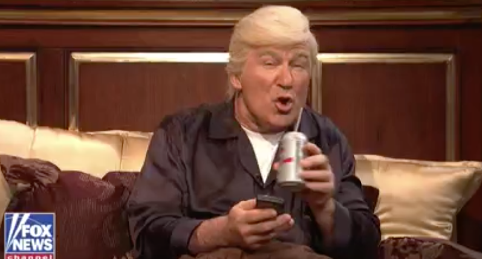 WATCH: SNL’s Trump calls in to ‘Fox and Friends’ to praise ‘his sweet little house elf’ Nunes