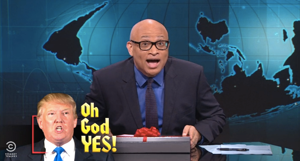Larry Wilmore says Donald Trump's ridiculous presidential bid is 'a gift from the comedy gods'