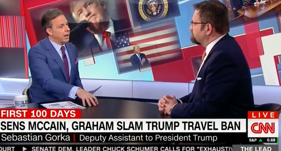 Trump adviser stuns CNN's Tapper by saying terrorists using Muslim ban to recruit is 'utterly irrelevant'