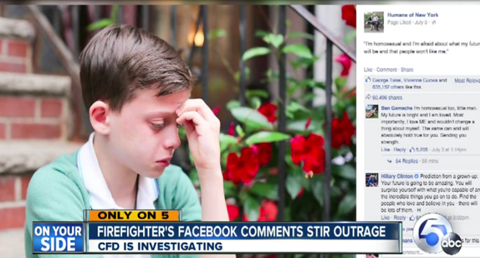 Ohio firefighter defends hateful rant against ‘delusional’ gay child: ‘This is Facebook’