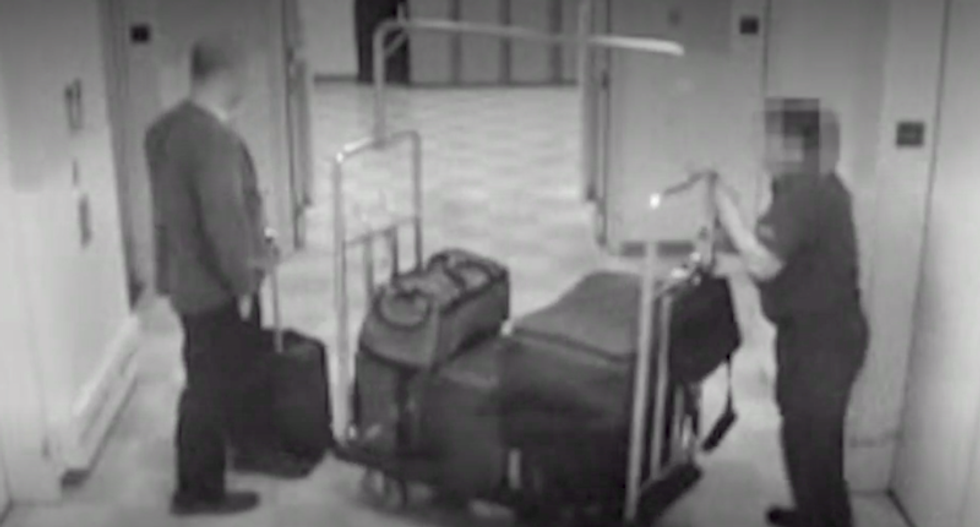 Chilling video shows hotel staffers unwittingly deliver ‘bag after bag’ of weapons for Las Vegas gunman