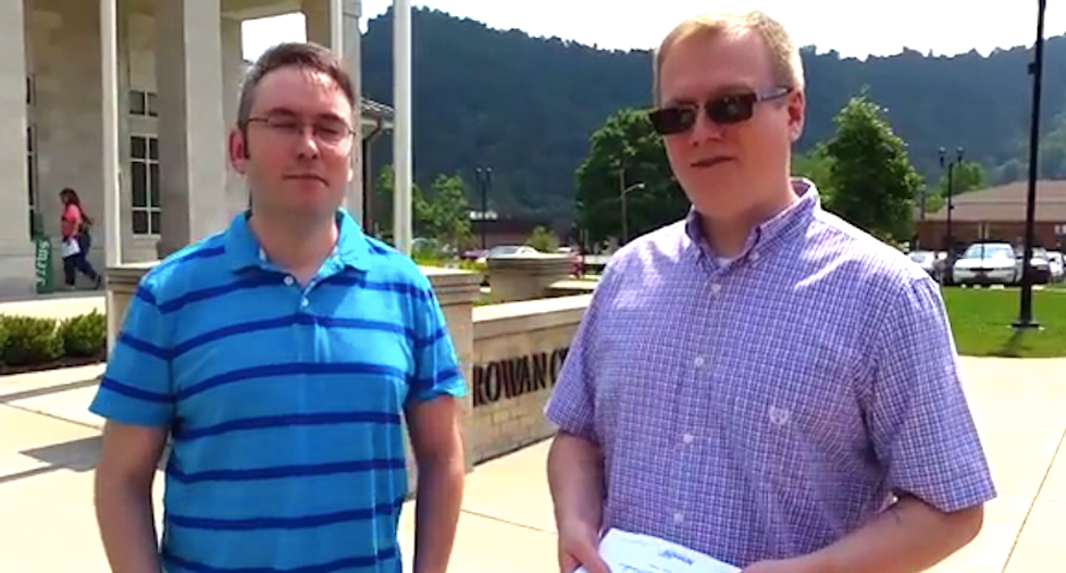 WATCH: Gay Kentucky couple insulted and abused by county workers when they ask for a marriage license