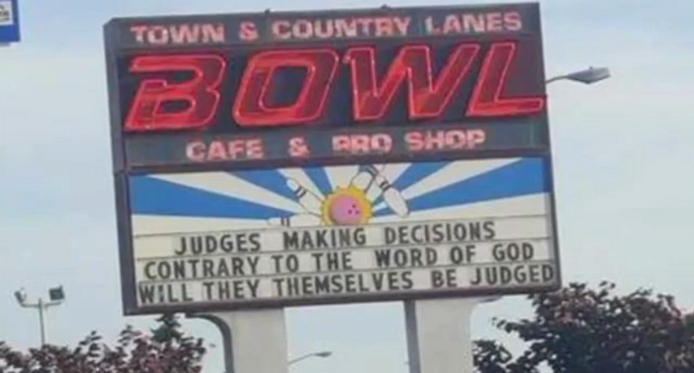 Backlash is swift and furious after Oregon bowling alley posts sign bashing marriage equality