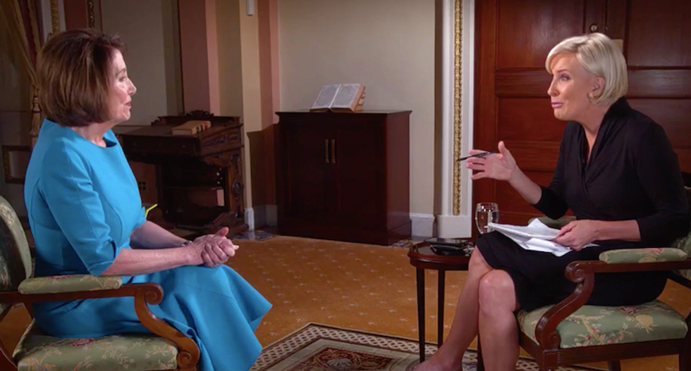 MSNBC's Mika stunned by Pelosi's response to question about increasing pressure to impeach Trump