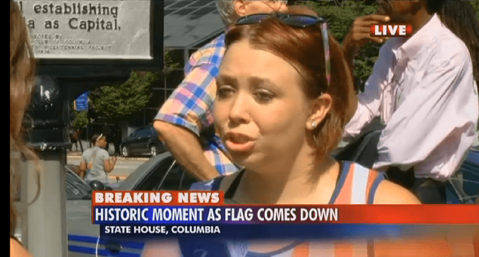 Tears and lamentations from Confederate flag supporters at lowering ceremony in South Carolina