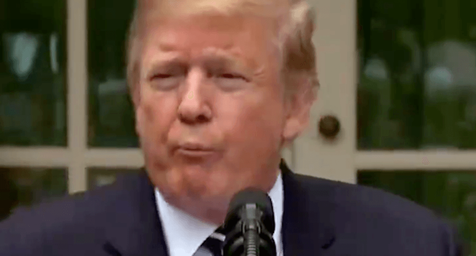 Trump's self-pitying rant outside White House disgusts and alarms the internet: 'America deserves better'
