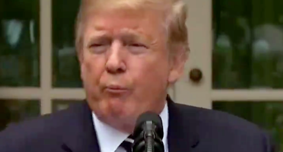 Trump's self-pitying rant outside White House disgusts and alarms the internet: 'America deserves better'