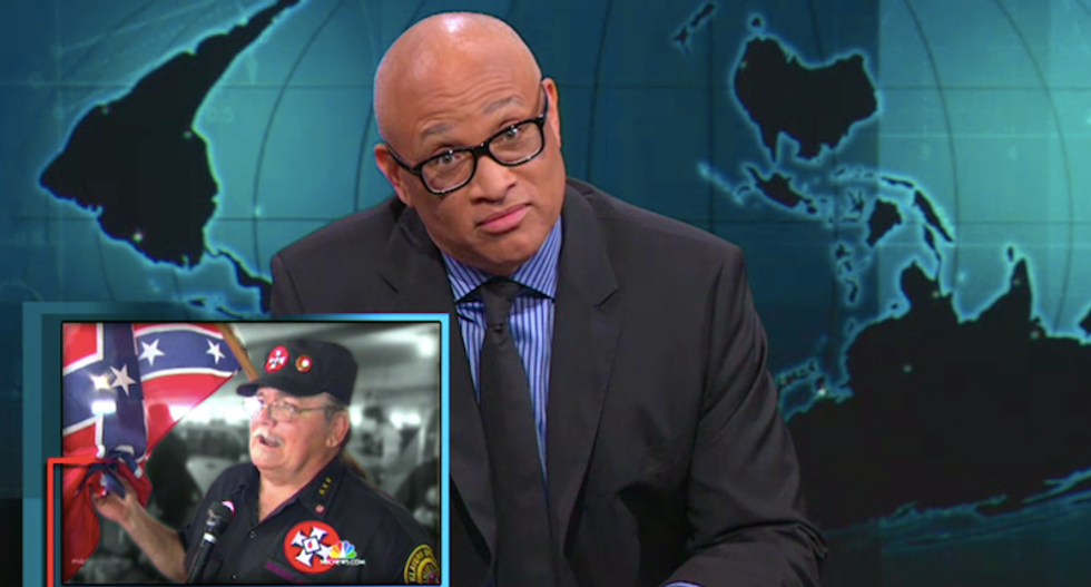Larry Wilmore mocks Confederate flag-waving KKK member: 'I guess your dentist died under that flag, too'