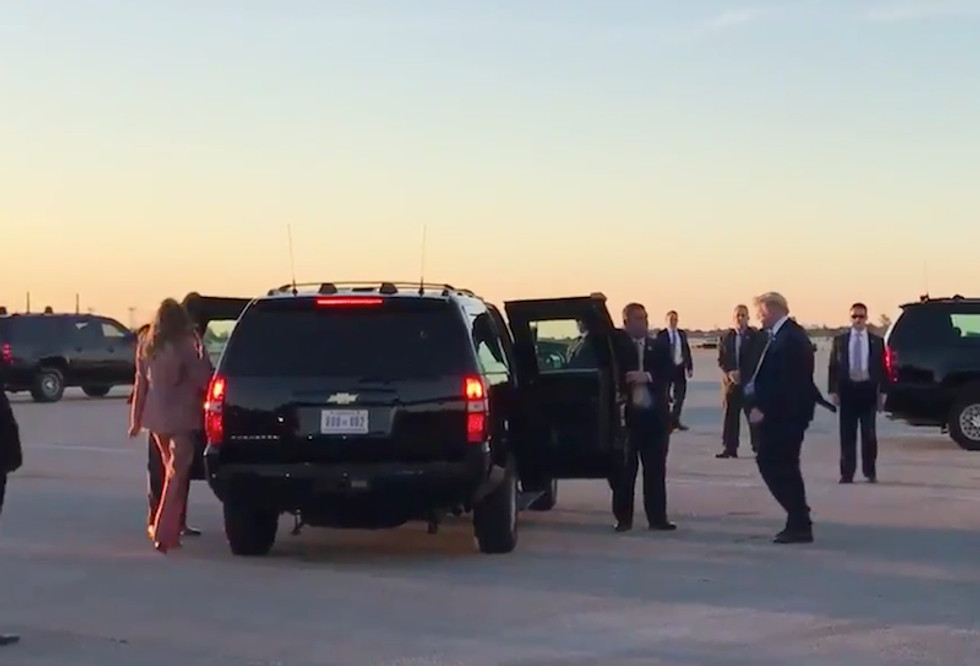 Trump's motorcade drove out of its way to avoid seeing children protest gun violence