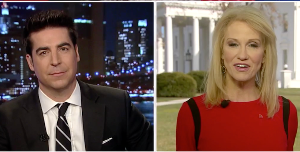 'What happened to the wall?' Very sad Fox News host Jesse Watters whines to Kellyanne Conway
