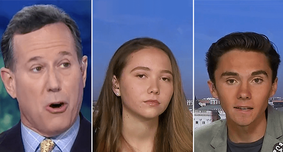 David Hogg calls BS on Rick Santorum: If you're 'shot in the head no amount of CPR will save you -- you're dead'
