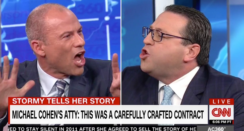 CNN segment goes off-the-rails after Stormy Daniels' attorney calls Michael Cohen 'a thug' to his lawyer's face