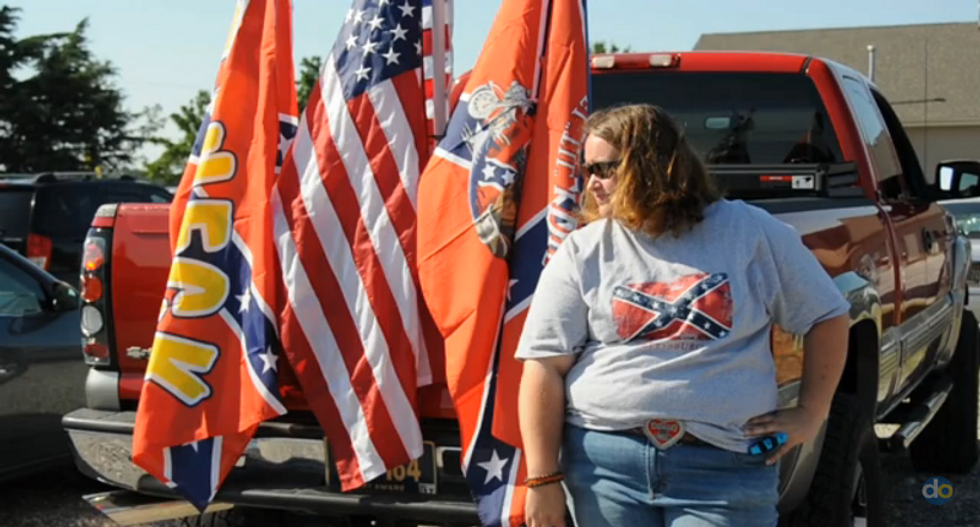 Hundreds rallied in different states today in support of the Confederate flag