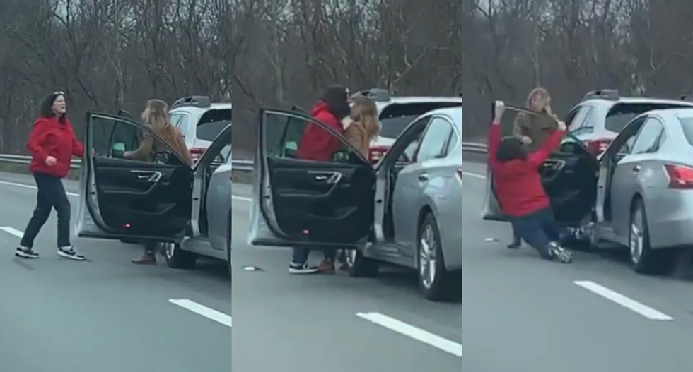 'Fists were flying': Rush-hour brawl erupts between two women on busy Massachusetts highway