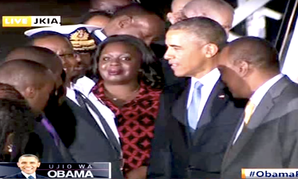Conservative news site freaks out over 'demon' appearance in video of Obama's Kenya visit