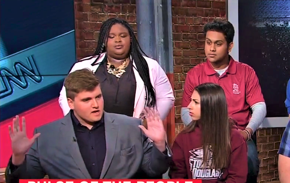 ‘You’re a racist!’ Pro-gun teen freaks out on CNN after being reminded most school shooters are white