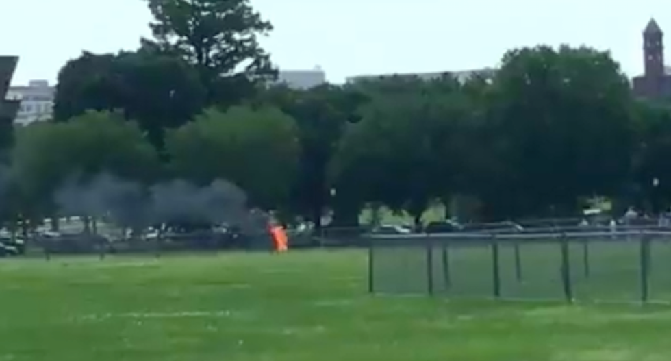 Man sets himself on fire before stunned onlookers outside White House