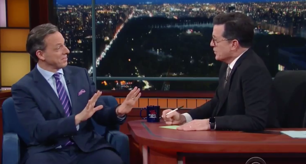 'There aren’t two sides when it comes to the truth': CNN's Tapper tells Colbert exactly why Trump is like Joe McCarthy