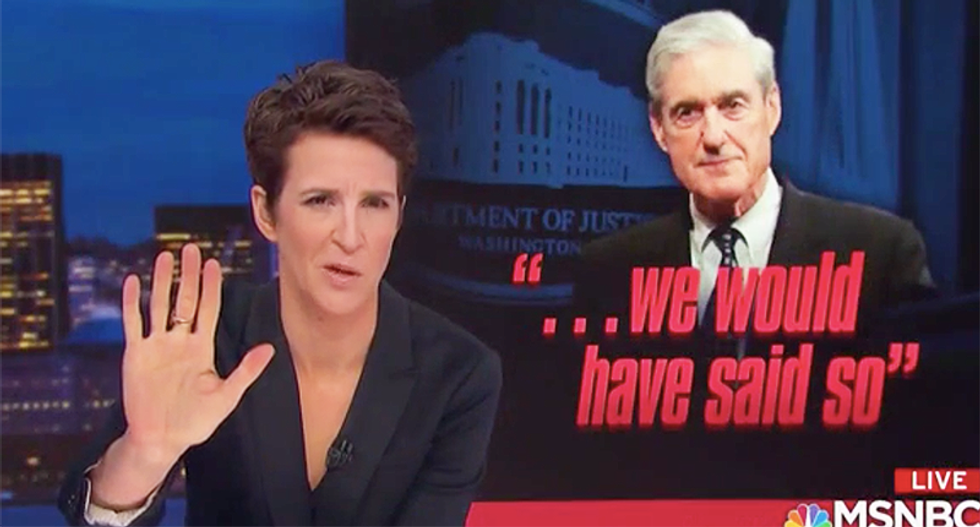 Rachel Maddow boils down Mueller's press conference into a damning 60 second clip