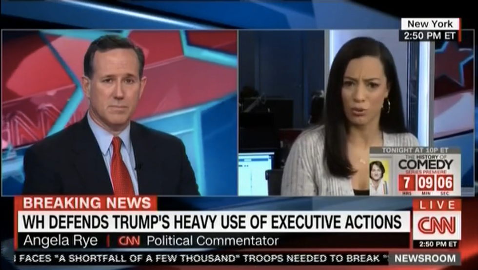 Angela Rye smacks down Rick Santorum after he lies about Obama ignoring black-on-white crime