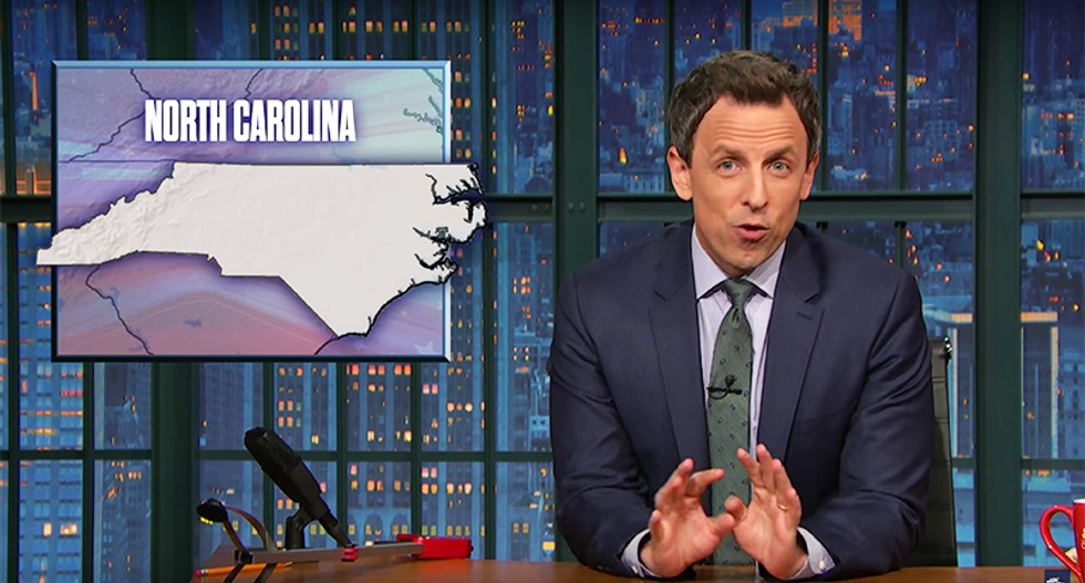 Seth Meyers explains how the NC Republican power grab is possible: They diluted African-American political power