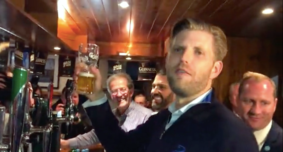 Eric and Don Jr returned to the US without paying their Irish bar tab: report