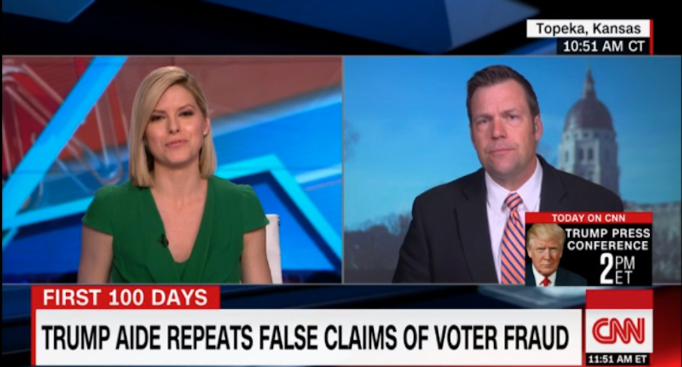 Kansas lawmaker Kris Kobach whines when CNN busts 'voter fraud' lies — so the Internet let him have it