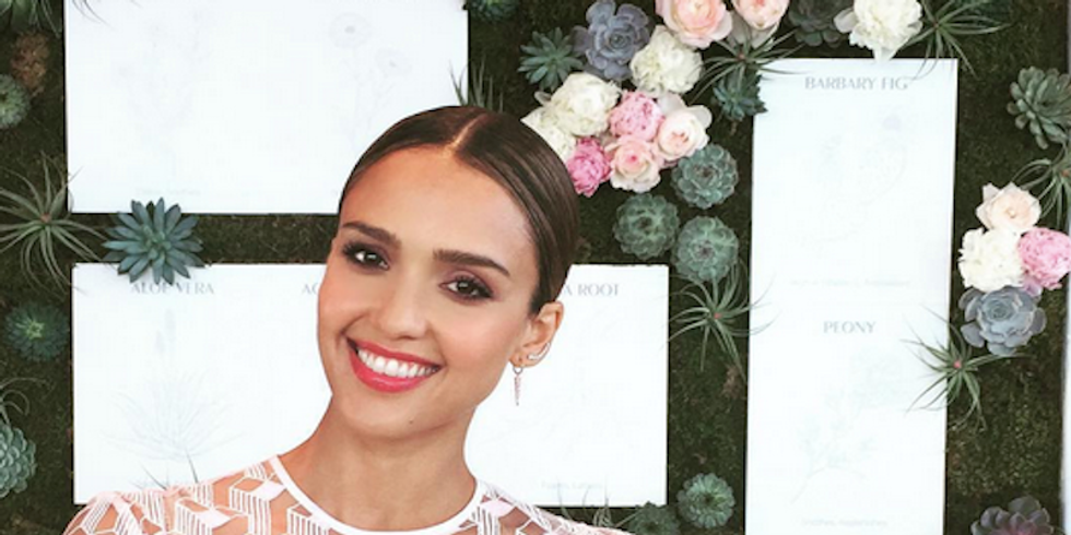 Mexican-American actress Jessica Alba launches beauty line at a Trump hotel cuz not everyone is as radical as Ricky Martin