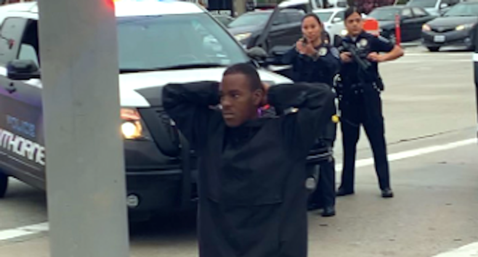 Traumatized woman begs barking cops not to shoot kneeling black man who ‘seemed to match the description’