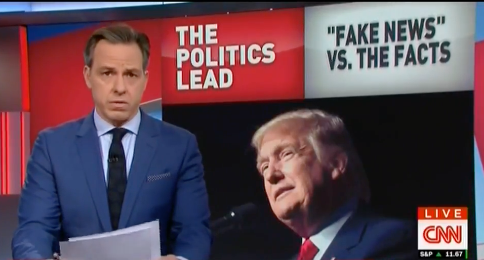 'These are facts': CNN's Jake Tapper humiliates Trump for calling news reports 'conspiracy theories'