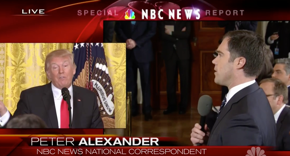 'Why should Americans trust you?': Presser goes off the rails when NBC reporter confronts Trump