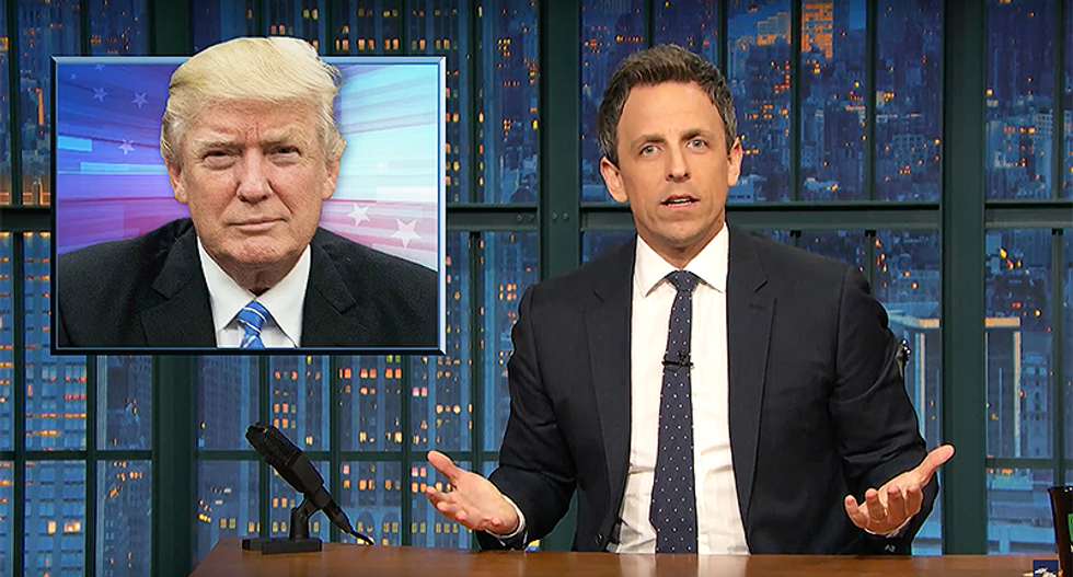 'Do all orange people know each other?': Seth Meyers slams Trump for racist question to black journalist