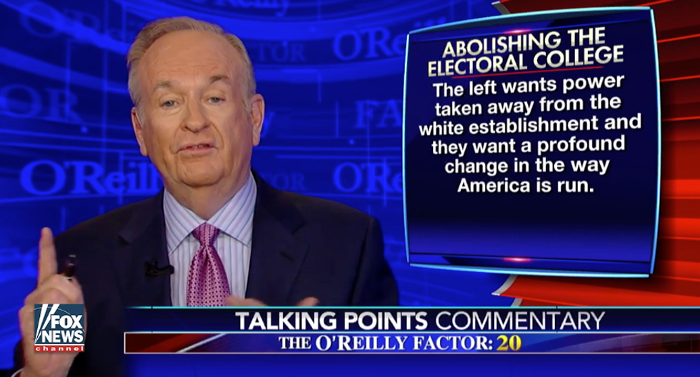 O’Reilly goes ‘full white nationalist’: Dems want ‘power taken away from the white establishment’