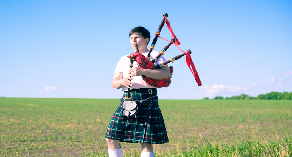 WATCH: Bagpipe playing kid silences anti-gay preacher in the 'most Scottish way possible'