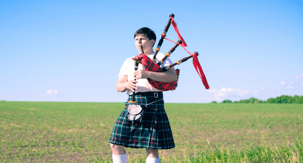 WATCH: Bagpipe playing kid silences anti-gay preacher in the 'most Scottish way possible'