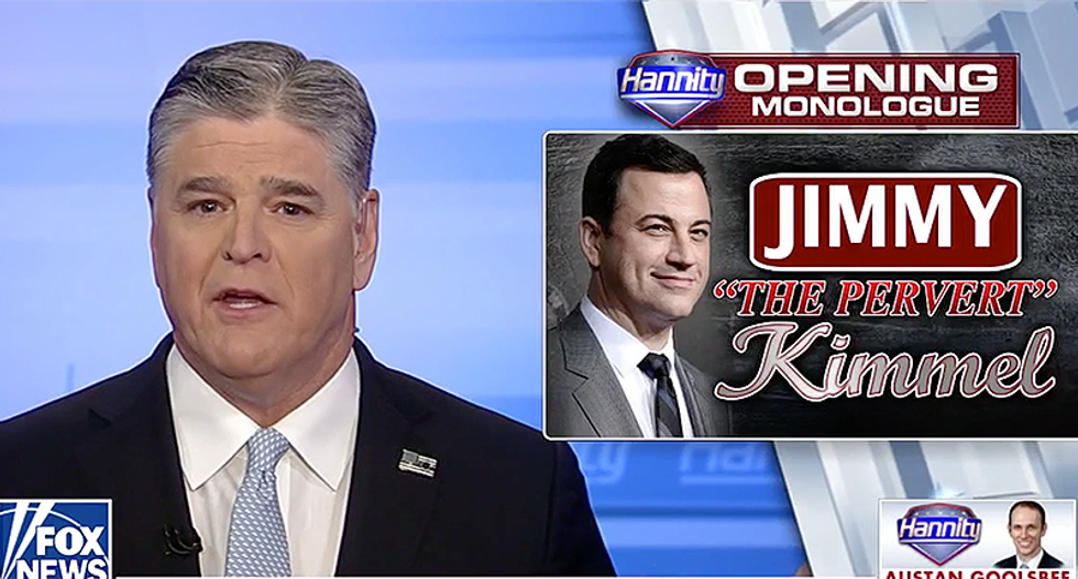 Hannity says he does not 'take joy' in 'going after Jimmy Kimmel' -- then promises to ‘pound him with his own words’