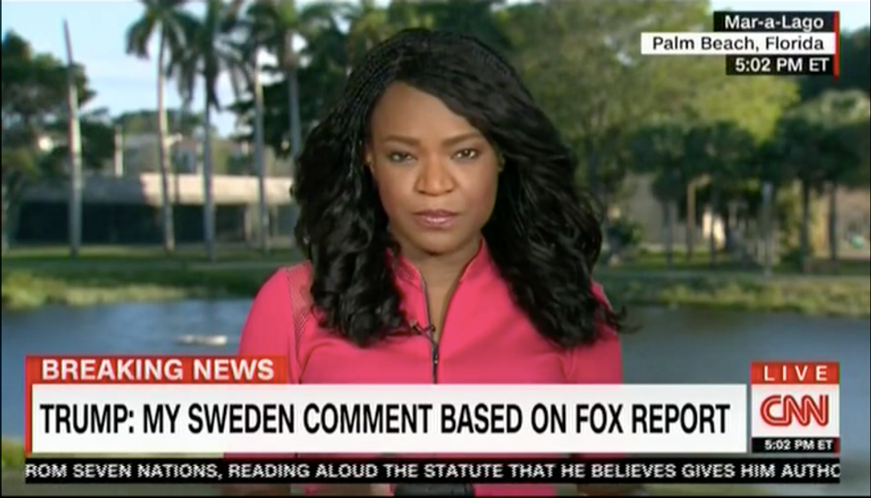 'Words matter': CNN correspondent rips Trump for Sweden gaffe and just 'repeating things he hears'
