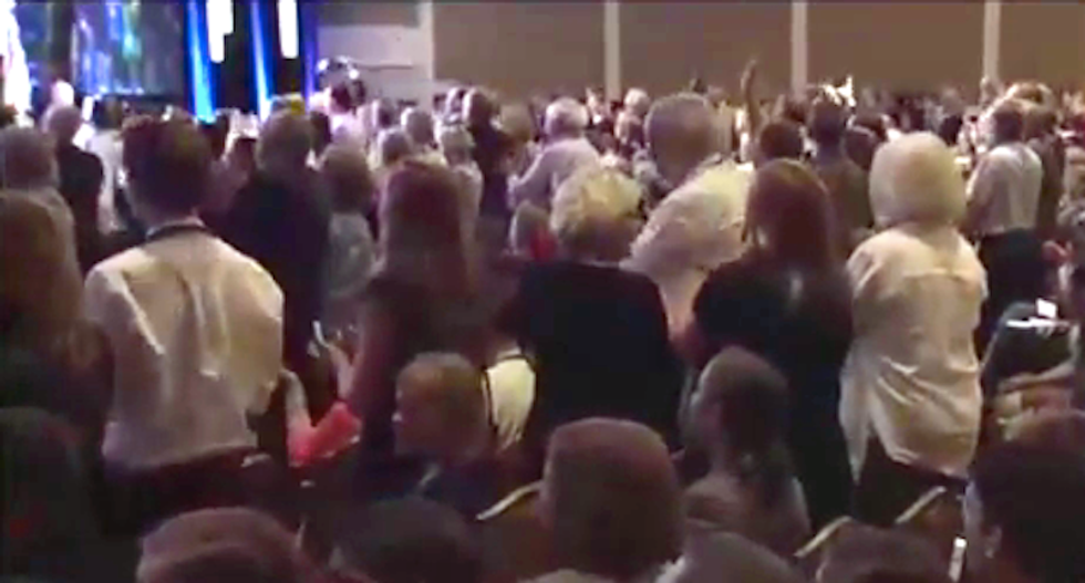 WATCH: Conservative Values Voter crowd goes bonkers when they learn Boehner is resigning